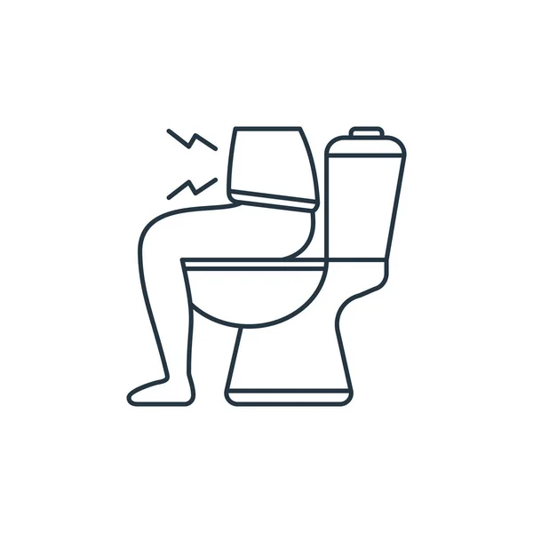 Icône Vecteur Toilette Toilette Course Modifiable Symbole Linéaire Toilette Pour — Image vectorielle