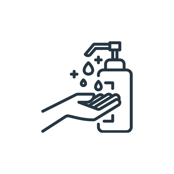 Ícone Vetor Desinfetante Mão Mão Desinfetante Curso Editável Desinfetante Mão — Vetor de Stock
