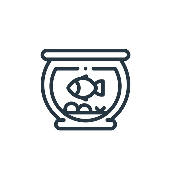 Ikona Wektora Akwarium Edytowalny Udar Akwarium Symbol Liniowy Akwarium Stosowania — Wektor stockowy