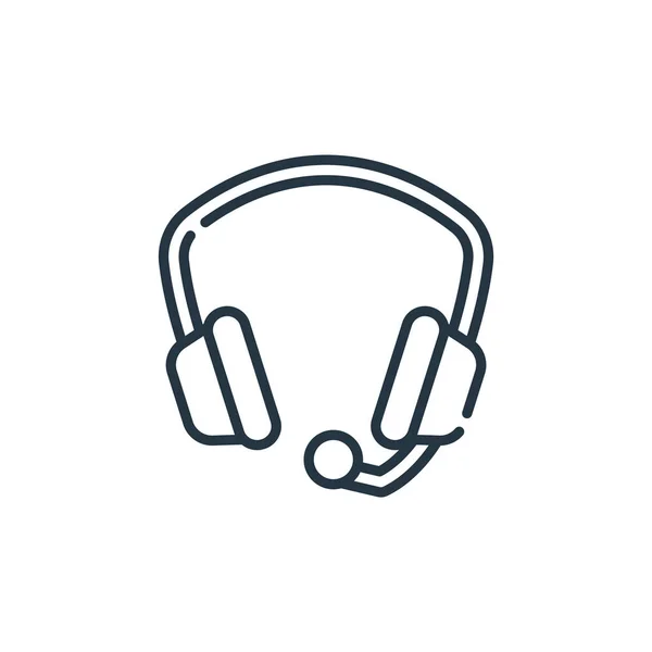 Εικονίδιο Διανύσματος Ακουστικών Ακουστικά Επεξεργάσιμο Εγκεφαλικό Επεισόδιο Γραμμικό Σύμβολο Ακουστικών — Διανυσματικό Αρχείο