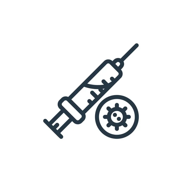 Syringe Vector Icon Syringe Editable Stroke Syringe Linear Symbol Use — Stock Vector
