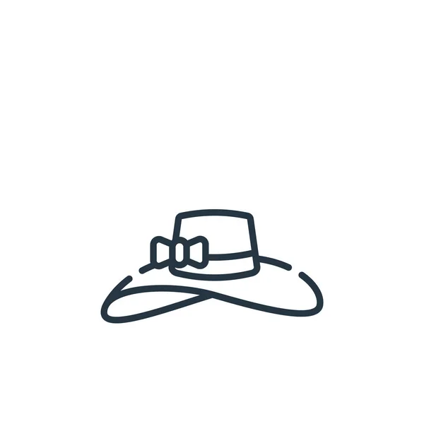 Ikona Vektoru Klobouku Pamela Pamela Hat Editable Stroke Pamela Hat — Stockový vektor