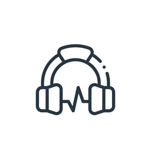 Ακουστικά Διάνυσμα Ακουστικά Επεξεργάσιμο Εγκεφαλικό Επεισόδιο Ακουστικά Γραμμικό Σύμβολο Για — Διανυσματικό Αρχείο