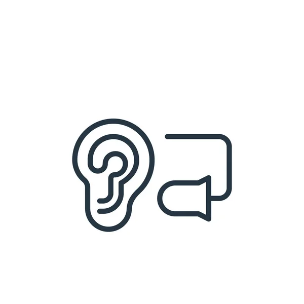 Oído Icono Vector Enchufe Tapón Oído Golpe Editable Plug Auricular — Archivo Imágenes Vectoriales
