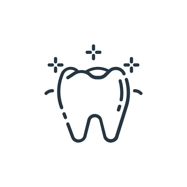 Icono Del Vector Dental Derrame Cerebral Editable Símbolo Lineal Diente — Vector de stock