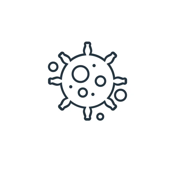 Ikona Wektora Wirusa Możliwy Edytowania Udar Symbol Liniowy Wirusa Stosowania — Wektor stockowy