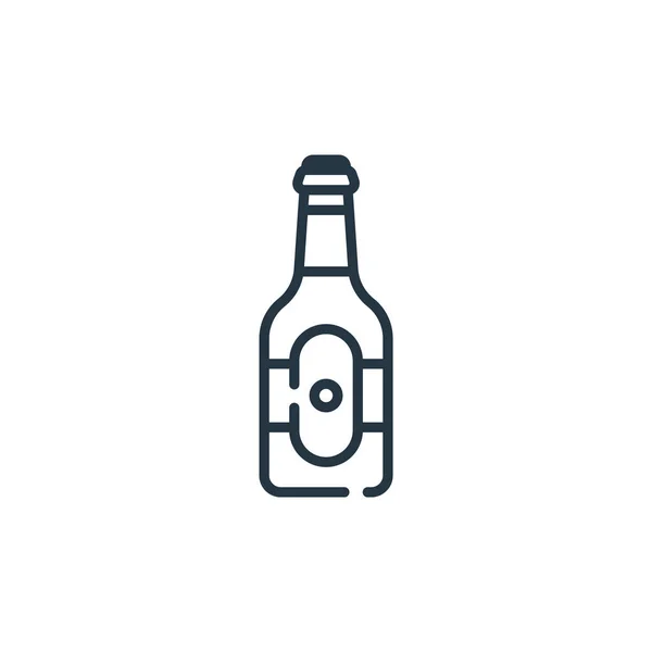 Beer Bottle Vector Icon Beer Bottle Editable Stroke Beer Bottle — Stock Vector