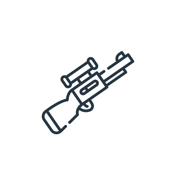 Rifle Vector Icon Rifle Editable Stroke Rifle Linear Symbol Use — Stock Vector