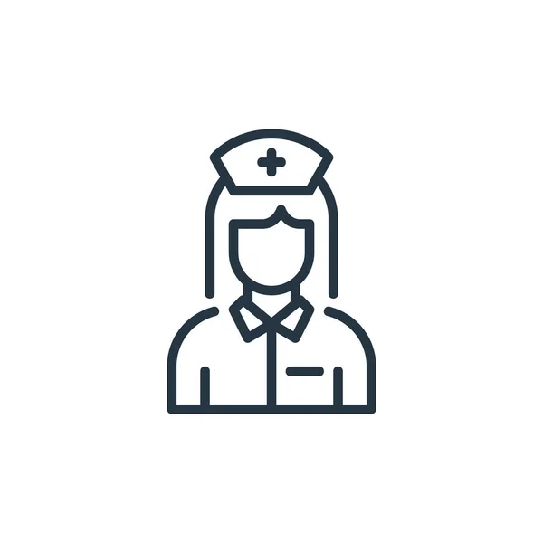 Nurse Vector Icon Nurse Editable Stroke Nurse Linear Symbol Use — Stock Vector