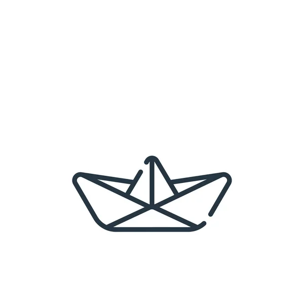 Иконка Вектора Лодки Бумаге Редактируемый Штрих Бумажной Лодки Бумажная Лодка — стоковый вектор
