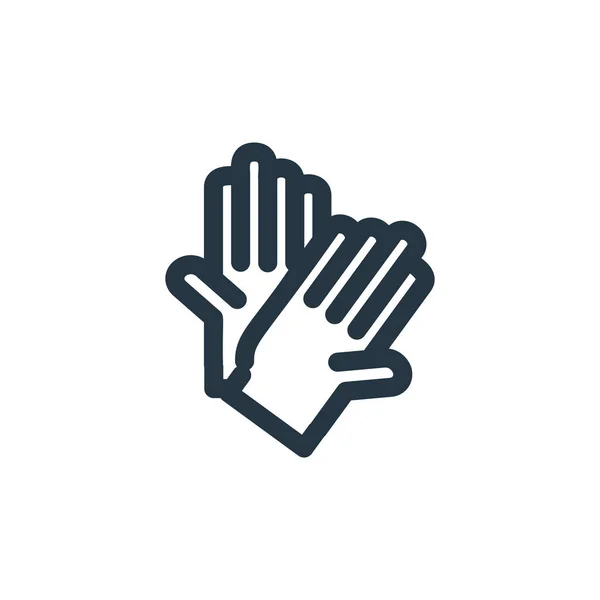 Значок Вектора Перчаток Перчатки Редактируемый Удар Перчатки Линейный Символ Использования — стоковый вектор