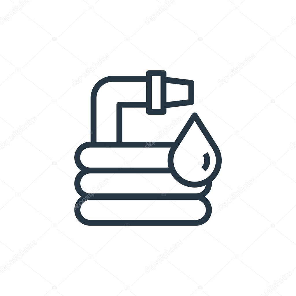 icono de vector de manguera. manguera de carrera editable. manguera