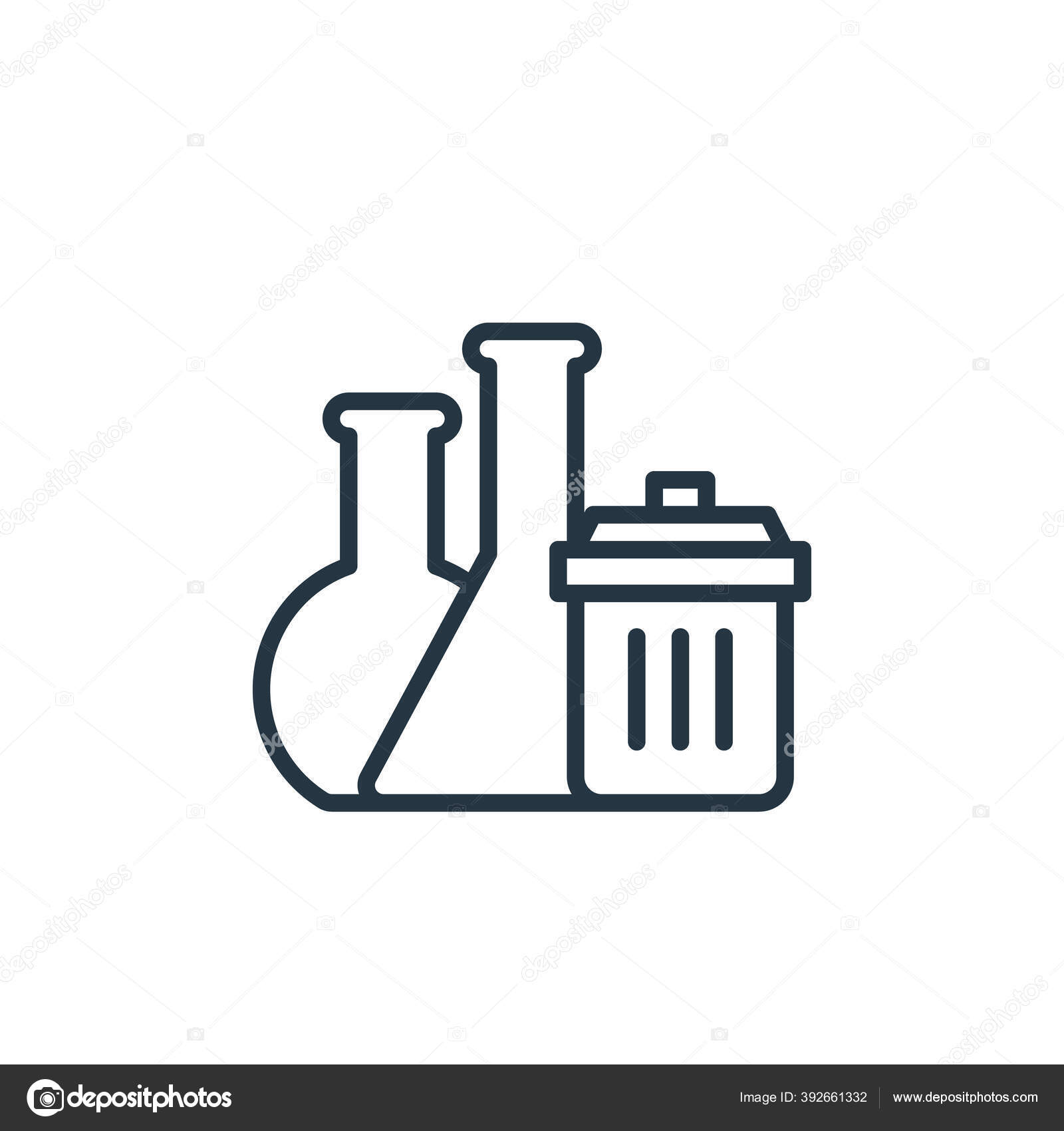 Biomedical Waste Vector Icon Biomedical Waste Editable Stroke