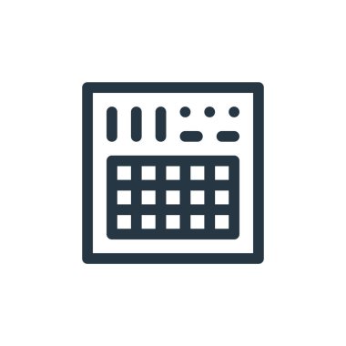 Kontrol vektör simgesi. Düzenlenebilir felç. Web ve mobil uygulamalarda kullanmak için denetleyici doğrusal sembol, logo, yazdırma ortamı. İnce çizgili çizim. Vektör izole çizimi.