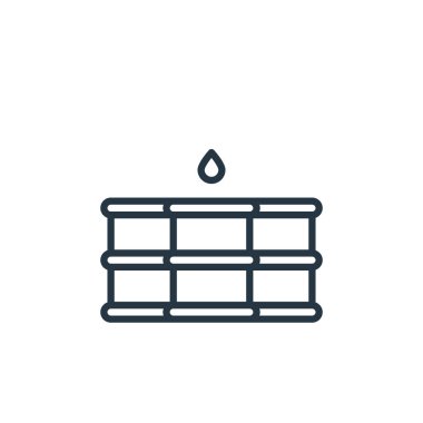 Yağ vektör simgesi. Yağ yenilebilir felç. Web ve mobil uygulamalarda, logoda ve yazılı medyada kullanım için yağ doğrusal sembolü. İnce çizgili çizim. Vektör izole çizimi.