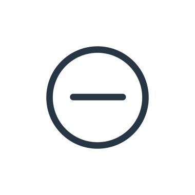 Vektör simgesini küçült. Düzenlenebilir felci en aza indir. Web ve mobil uygulamalarda kullanmak için doğrusal sembolü küçült, logo, yazdırma ortamı. İnce çizgili çizim. Vektör izole çizimi.