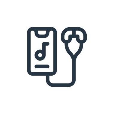 Akıllı telefon vektör simgesi. Akıllı telefon düzenlenebilir felç. akıllı telefon lineer sembolü web ve mobil uygulamalar, logo, yazdırma medyası için. İnce çizgili çizim. Vektör izole çizimi.