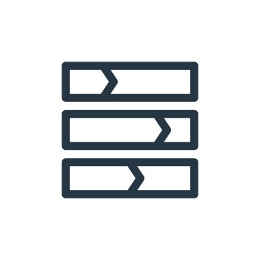 bar grafik vektör simgesi. Bar çizelgesi değiştirilebilir felç. Web ve mobil uygulamalar, logo ve yazdırma ortamlarında kullanmak için bar çizelgesi doğrusal sembolü. İnce çizgili çizim. Vektör izole çizimi.