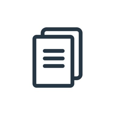 vektör simgesini kopyala Kopyalanabilir felç. Web ve mobil uygulamalarda kullanmak için doğrusal sembolü kopyala, logo, yazdırma ortamı. İnce çizgili çizim. Vektör izole çizimi.