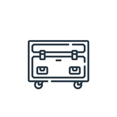 ekipman vektör simgesi. düzenlenebilir felç. Web ve mobil uygulamalarda kullanmak için ekipman doğrusal sembolü, logo, yazdırma medyası. İnce çizgili çizim. Vektör izole çizimi.