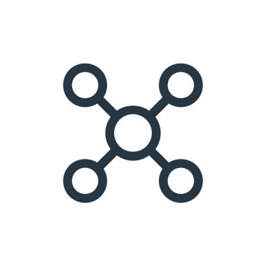 ağ vektör simgesi. Kurgulanabilir ağ vuruşu. ağ ve mobil uygulamalarda kullanmak için doğrusal ağ sembolü, logo, yazdırma medyası. İnce çizgili çizim. Vektör izole çizimi.