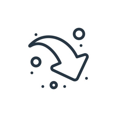 aşağı ok vektör simgesi. Sağ aşağı ok, düzenlenebilir vuruş. web ve mobil uygulamalarda kullanmak için sağ ok doğrusal simgesi, logo, yazdırma ortamı. İnce çizgili çizim. Vektör izole çizimi.