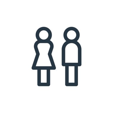 Adam vektör simgesi. İnme inmesi. Web ve mobil uygulamalarda kullanmak için adam doğrusal sembolü, logo, yazdırma medyası. İnce çizgili çizim. Vektör izole çizimi.