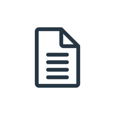 dosya vektör simgesi. dosyalanabilir felç. web ve mobil uygulamalarda kullanmak için dosya doğrusal sembolü, logo, yazdırma ortamı. İnce çizgili çizim. Vektör izole çizimi.