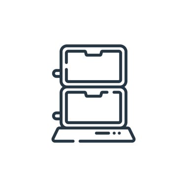 Hoparlör vektör simgesi. Hoparlör inmesi. Web ve mobil uygulamalarda kullanmak için hoparlör lineer sembolü, logo, yazdırma medyası. İnce çizgili çizim. Vektör izole çizimi.