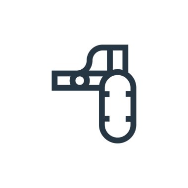 mikrofon vektör simgesi. mikrofon inme inmesi. İnternet ve mobil uygulamalarda, logoda ve yazılı medyada kullanılmak üzere mikrofon doğrusal sembolü. İnce çizgili çizim. Vektör izole çizimi.