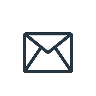 posta vektör simgesi. posta ile düzenlenebilir felç. İnternet ve mobil uygulamalarda, logoda, yazıcı ortamında kullanmak için posta doğrusal sembolü. İnce çizgili çizim. Vektör izole çizimi.