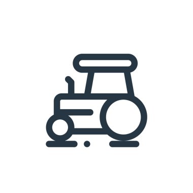 Ağır araç vektör simgesi. Ağır araç değiştirilebilir felç. ağır araç lineer sembolü web ve mobil uygulamalar, logo, yazdırma medyası için. İnce çizgili çizim. Vektör izole çizimi.