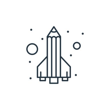 fırlatma vektör simgesi. açılabilir vuruşu başlat. Web ve mobil uygulamalarda kullanmak için doğrusal simge başlat, logo, yazdırma ortamı. İnce çizgili çizim. Vektör izole çizimi.