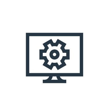 Ayarlar vektör simgesi. Ayarlar düzenlenebilir felç. Web ve mobil uygulamalarda kullanmak için doğrusal simge ayarları, logo, yazdırma ortamı. İnce çizgili çizim. Vektör izole çizimi.