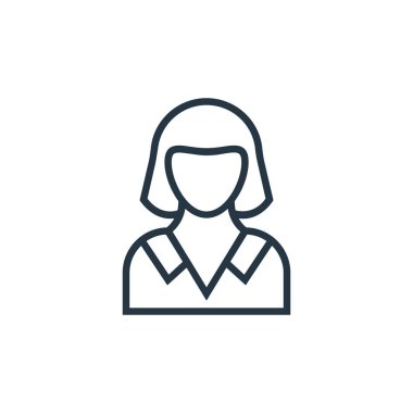 hizmetçi vektör simgesi. Kurgulanabilir hizmetçi felci. İnternet ve mobil uygulamalarda kullanmak için hizmetçi doğrusal sembolü, logo, yazdırma medyası. İnce çizgili çizim. Vektör izole çizimi.