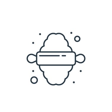 Dönen vektör simgesi. Düzenlenebilir inme. Web ve mobil uygulamalarda, logoda, yazdırma ortamında kullanılacak doğrusal simge. İnce çizgili çizim. Vektör izole çizimi.