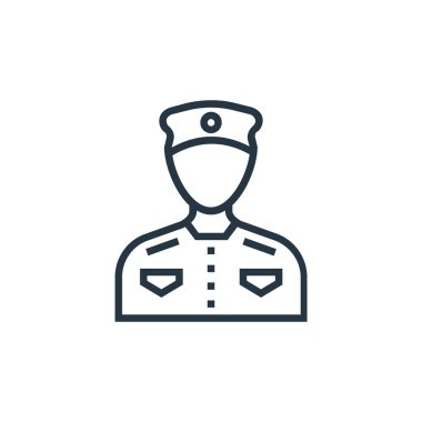 Belboy vektör ikonu. Bellboy 'un inme inmesi. İnternet ve mobil uygulamalarda kullanmak için bellboy lineer sembolü, logo, yazdırma medyası. İnce çizgili çizim. Vektör izole çizimi.