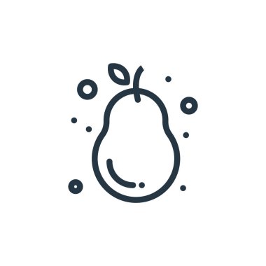 guava vektör simgesi. guava yenilebilir felç. guava lineer sembolü web ve mobil uygulamalarda, logoda, yazdırma ortamında kullanılır. İnce çizgili çizim. Vektör izole çizimi.