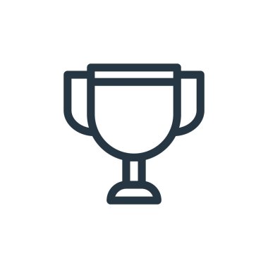 Kap vektör simgesi. Kurgulanabilir kalp krizi. Web ve mobil uygulamalarda, logoda, yazdırma ortamında kullanmak için kupa doğrusal sembolü. İnce çizgili çizim. Vektör izole çizimi.