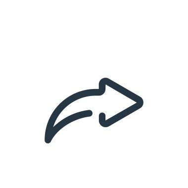 Ortak vektör simgesi. paylaşılabilir felç. Web ve mobil uygulamalar, logo ve yazdırma ortamlarında kullanım için doğrusal sembolü paylaş. İnce çizgili çizim. Vektör izole çizimi.