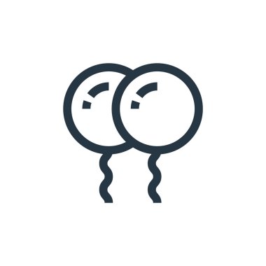 balon vektör simgesi. balonlar düzenlenebilir vuruş. balonlar web ve mobil uygulamalarda kullanmak için doğrusal sembol, logo, yazdırma ortamı. İnce çizgili çizim. Vektör izole çizimi.