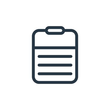 vektör simgesini rapor et. Değiştirilebilir felç raporu. Web ve mobil uygulamalarda kullanmak için doğrusal sembol, logo, yazdırma medyası. İnce çizgili çizim. Vektör izole çizimi.