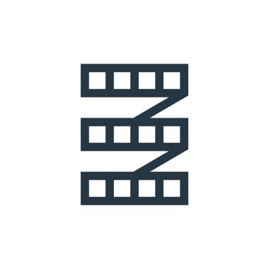 Merdiven vektör simgesi. Basamaklar düzenlenebilir. İnternet ve mobil uygulamalarda kullanım için merdiven doğrusal sembolü, logo, yazdırma medyası. İnce çizgili çizim. Vektör izole çizimi.