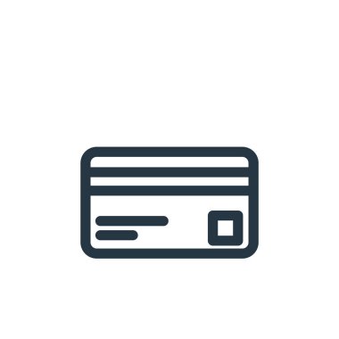 Kart vektör simgesi. Kart düzenlenebilir felç. Web ve mobil uygulamalarda, logoda, yazıcı ortamında kullanmak için kart doğrusal sembolü. İnce çizgili çizim. Vektör izole çizimi.