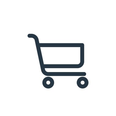 Taşıma vektör simgesi. Düzenlenebilir kalp krizi. Web ve mobil uygulamalarda, logoda ve yazılı medyada kullanım için el arabası lineer sembolü. İnce çizgili çizim. Vektör izole çizimi.