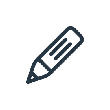 Vektör simgesini düzenle. Düzenlenebilir felç. Web ve mobil uygulamalarda kullanmak için doğrusal simgeyi düzenle, logo, yazdırma ortamı. İnce çizgili çizim. Vektör izole çizimi.