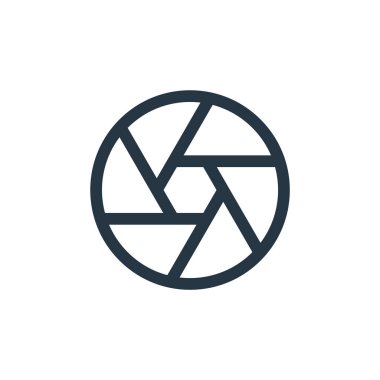 Örtücü vektör simgesi. Deklanşör inmesi. Web ve mobil uygulamalar, logo ve yazdırma ortamlarında kullanım için doğrusal simgeyi kapat. İnce çizgili çizim. Vektör izole çizimi.