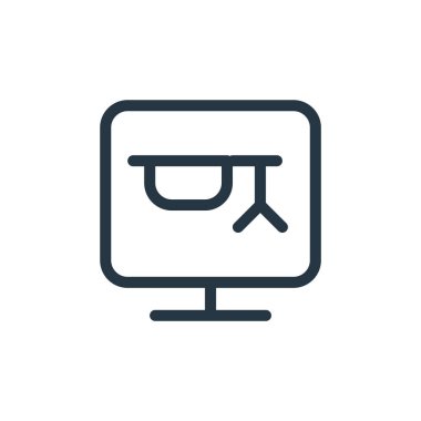 çevrimiçi rota vektör simgesi. çevrimiçi kurs vuruşu. İnternet ve mobil uygulamalarda kullanmak için çevrimiçi kurs doğrusal sembolü, logo, yazdırma ortamı. İnce çizgili çizim. Vektör izole çizimi.