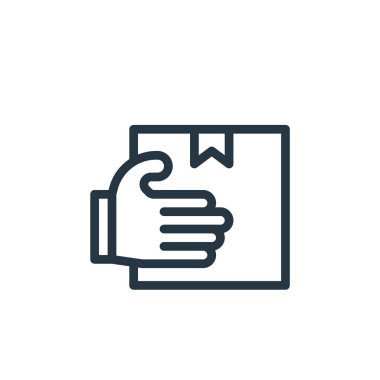 vektör simgesi alındı. İnme inmiş. İnternet ve mobil uygulamalarda, logoda ve yazılı medyada kullanmak için doğrusal sembol alındı. İnce çizgili çizim. Vektör izole çizimi.