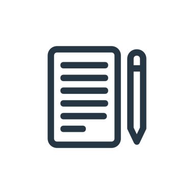 Liste vektör simgesi. Düzenlenebilir felç listesi. Web ve mobil uygulamalarda kullanmak için doğrusal sembolleri listele, logo, yazdırma ortamı. İnce çizgili çizim. Vektör izole çizimi.